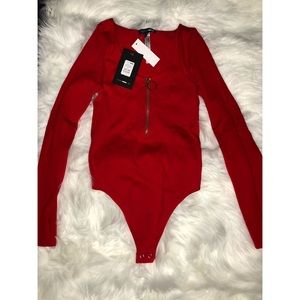 Fashion Nova red bodysuit